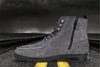 Grey Genuine Suede Leather Biker Boots For Men