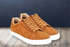 Camel Genuine Suede Leather Formal Lace-Up Sneakers For Men