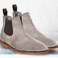 Light Grey Suede Chelsea Boots For Men