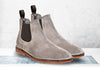Light Grey Suede Chelsea Boots For Men