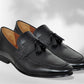 Black Leather Formal Tassel Loafers