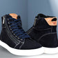 Navy Genuine Suede Leather Ankle Sneakers for Men