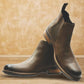 Brown Genuine Leather Men's Chelsea Boots For Casual & Party Wear