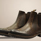 Brown Genuine Leather Men's brogue Chelsea Boots For Casual