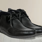 Black Leather Formal Lace-Up Chuckka Boots For Men