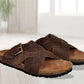 Brown Suede Slip-on Sandal Casual Flats for Men