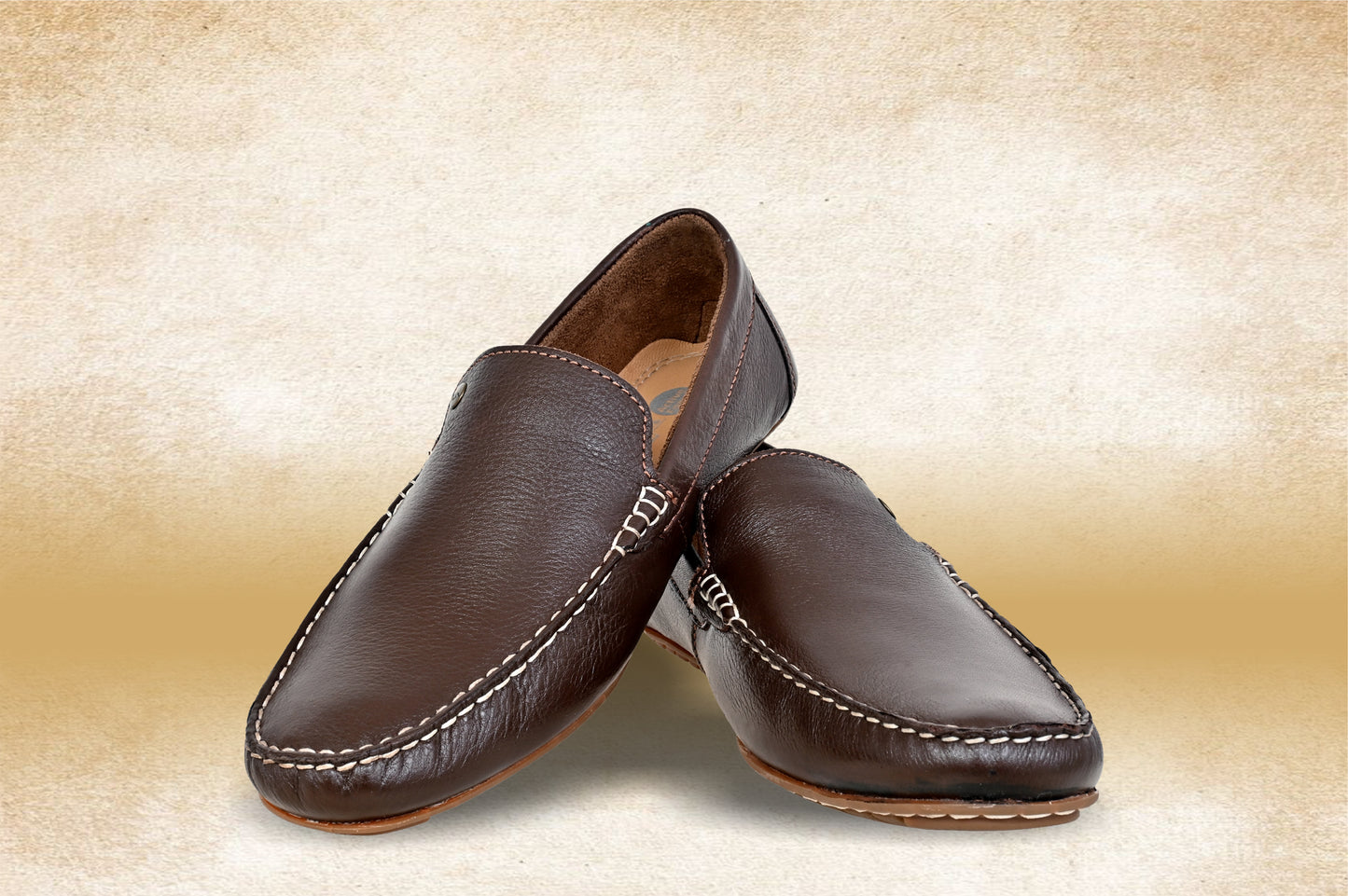 Brown Leather Lightweight Penny Driving Shoes