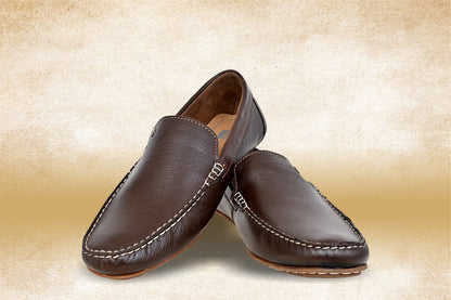Brown Leather Lightweight Penny Driving Shoes