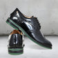 Black Brush-Off Leather Brogues Formal Derby Shoes