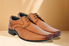 Tan Leather Formal Lace-UP Shoes For Men