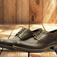 Brown Genuine Leather Lace-Up Shoes For Men