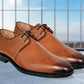 Tan Leather Formal For Men Lace-Up Casual Leather Shoes