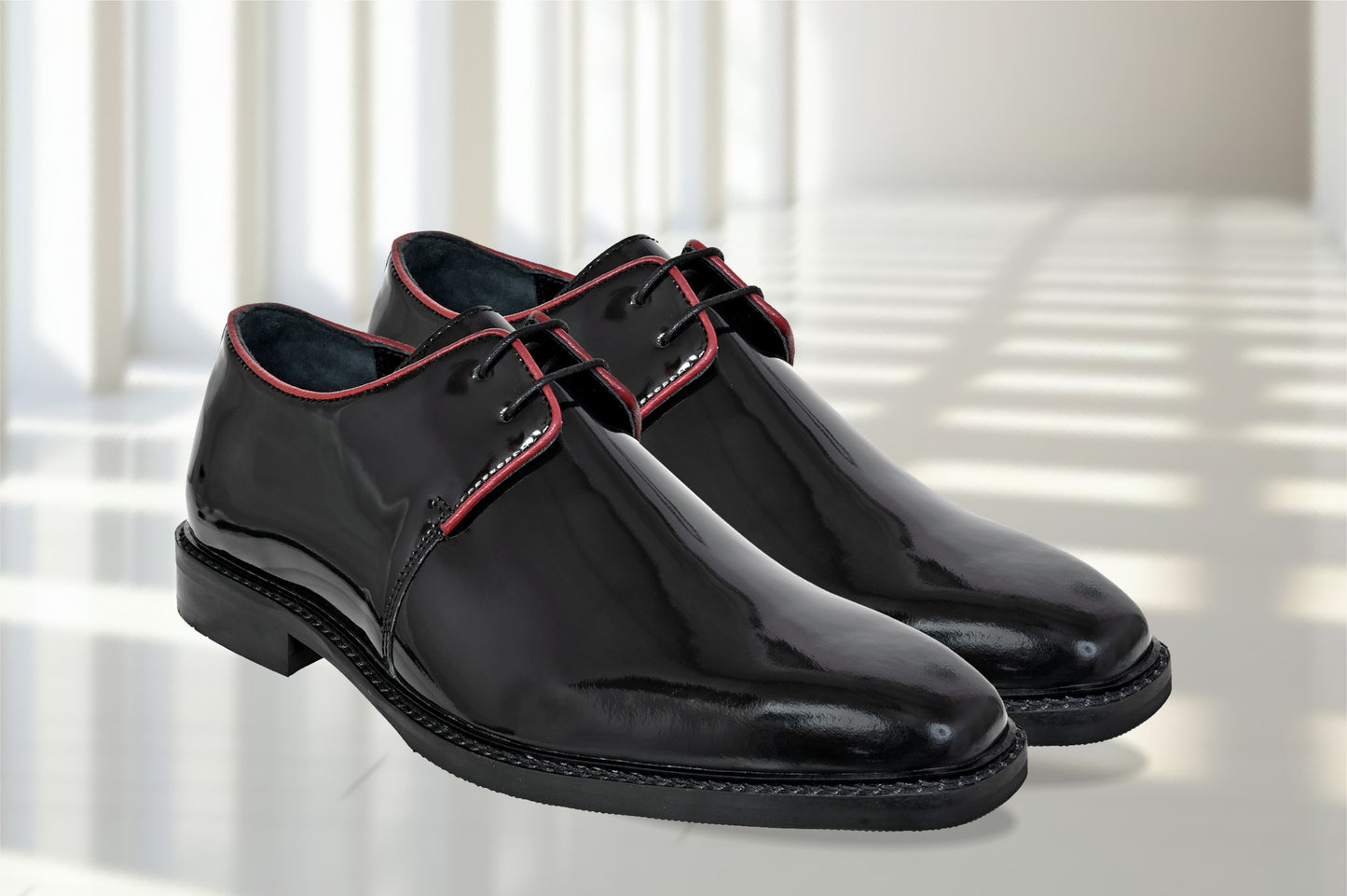 Black Leather Formal Lace-Up Casual Leather Shoes For Men