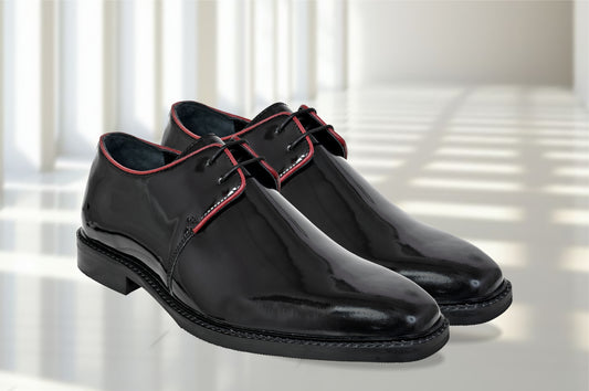 Black Leather Formal Lace-Up Casual Leather Shoes For Men