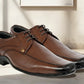 Brown Leather Formal Lace-Up Shoes For Men