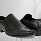 Black Leather Slip-On Shoes For Men's Formal Pair