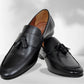 Black Leather Formal Tassel Loafers