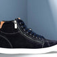 Navy Genuine Suede Leather Ankle Sneakers for Men