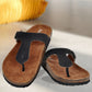 Black Leather Sandal Casual Leather Flats For Men