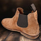 Tan Suede Chelsea Boots For Men