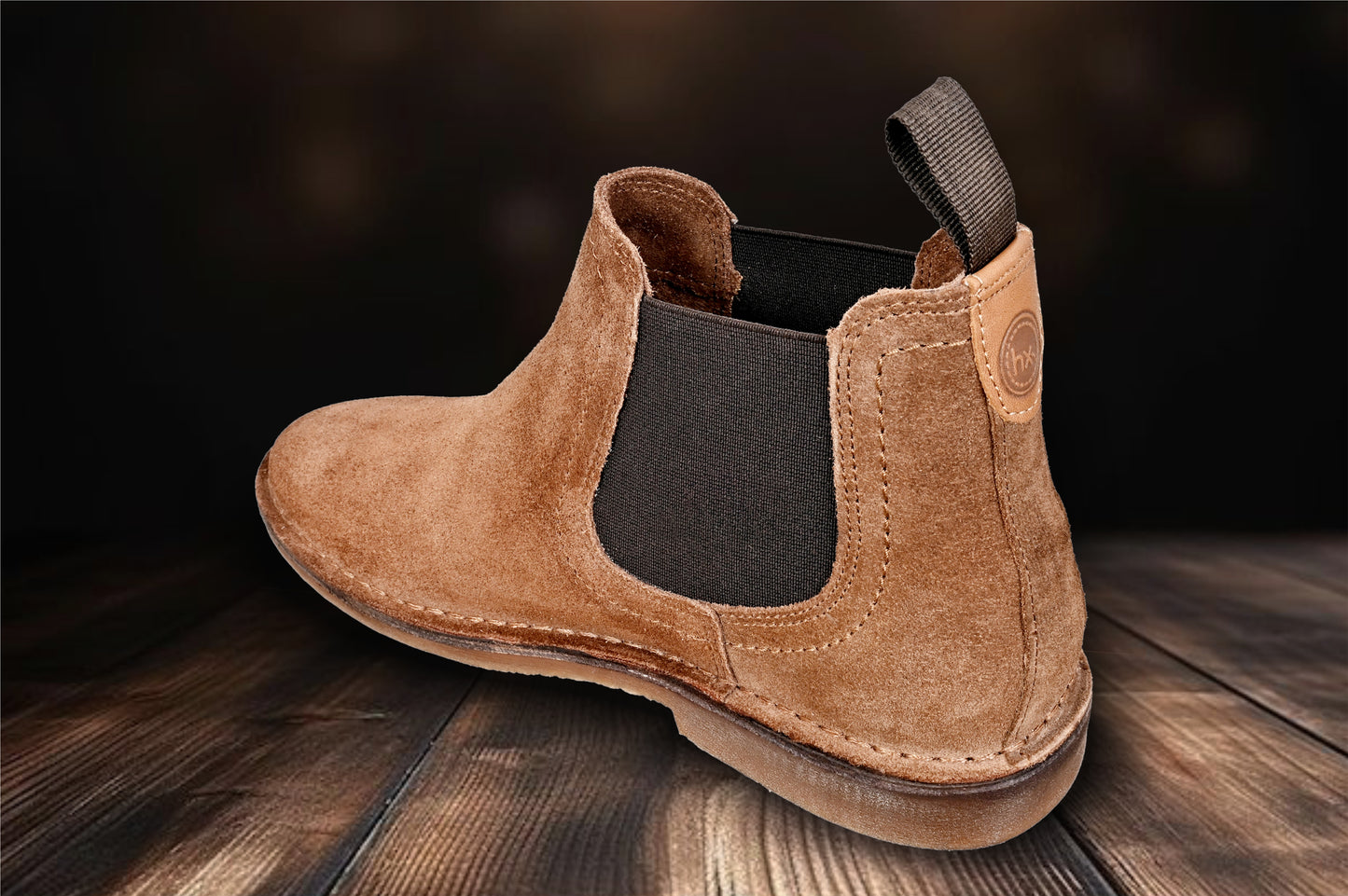 Tan Suede Chelsea Boots For Men