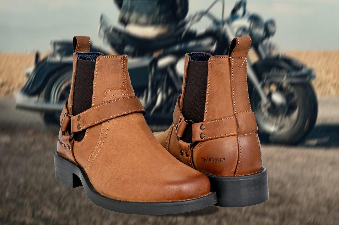 Camel Genuine Leather Riding Boots For Men