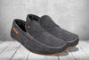 Dark Grey Suede Men's Formal Slip-On Driving Shoes with Memory Foam