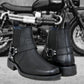 Black Genuine Leather Riding Boots For Men