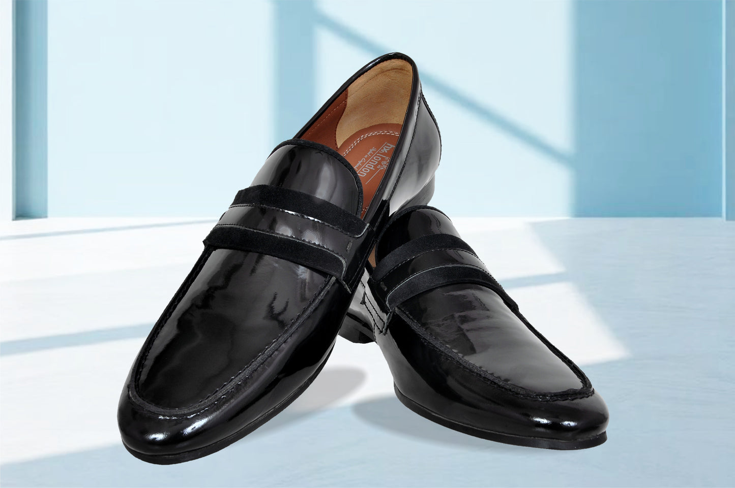 Black Patent Leather Formal Penny Loafers