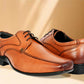 Tan Leather Formal Lace-UP Shoes For Men