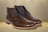 Brown Leather Men Mid Top Boots