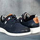 Jeans Leather Men Round Toe Lightweight Nubuck Sneakers