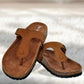Brown Leather Sandal Casual Leather Flats For Men