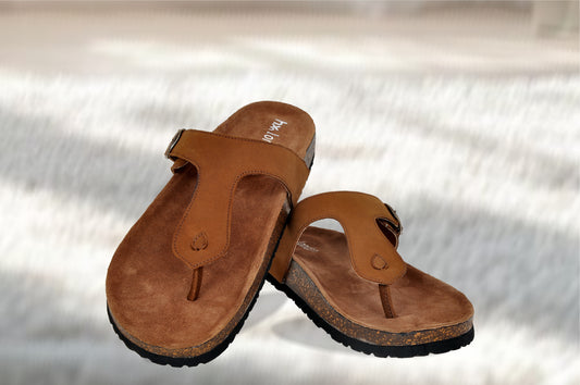 Brown Leather Sandal Casual Leather Flats For Men