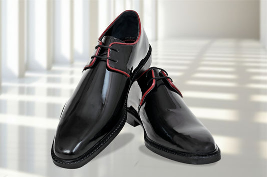 Black Leather Formal Lace-Up Casual Leather Shoes For Men