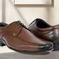 Brown Leather Formal Lace-Up Shoes For Men