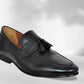 Black Leather Formal Tassel Loafers