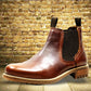 Brown Genuine Leather Men's Chelsea Boots For Casual Wear