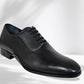 Black Genuine Leather Oxford Classic Formal Lace-Up Shoes For Men