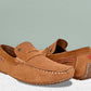 Camel Suede Men's Formal Slip-On Driving Shoes with Memory Foam