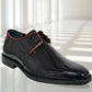 Black Leather Formal Lace-Up Casual Leather Shoes For Men