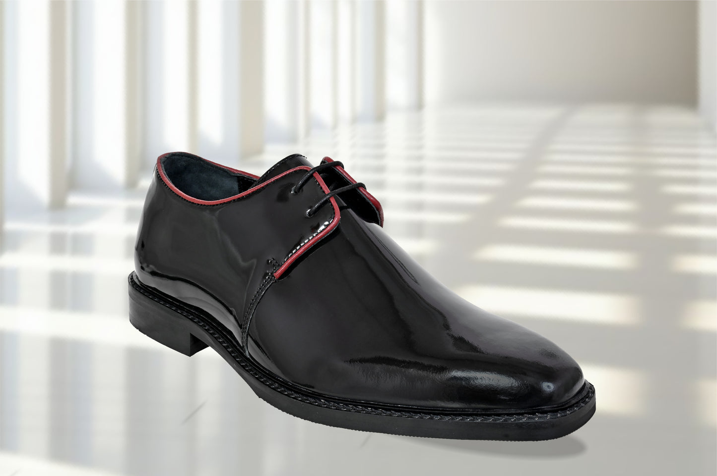 Black Leather Formal Lace-Up Casual Leather Shoes For Men
