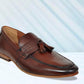 Brown Leather Formal Tassel Loafers