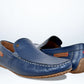 Light Blue Leather Men Lightweight Penny Driving Shoes