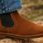 Tan Suede Chelsea Boots For Men