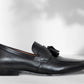 Black Leather Formal Tassel Loafers