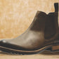 Brown Genuine Leather Men's Chelsea Boots For Casual & Party Wear
