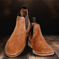 Tan Suede Chelsea Boots For Men