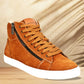 Camel Genuine Suede Leather Ankle Sneakers for Men