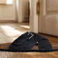 Navy Suede Slip-on Sandal Casual Flats  For Men